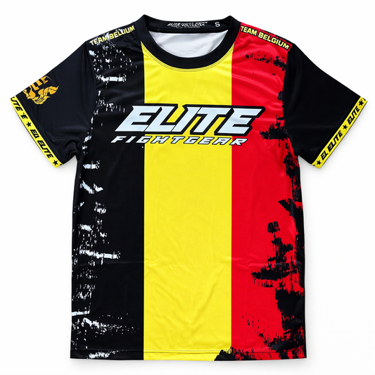 Dry-Fit T-shirt met Belgische vlag - Premium Performance Sportkleding